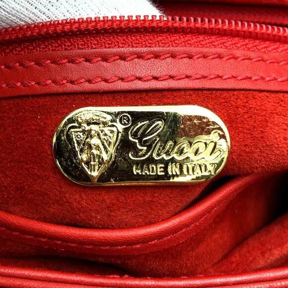GUCCI Red Leather Bag - Picture 9 of 13
